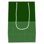 Vrolijk en helder groene kerstcadeautas medium cadeauzakje (Achterkant)