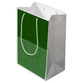 Vrolijk en helder groene kerstcadeautas medium cadeauzakje (Achterkant Gekanteld)