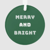 Vrolijk en helder, Groene Kerstmis, Vakantie Seizo Ornament (achterkant)