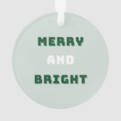 Vrolijk en helder, Groene Kerstmis, Vakantie Seizo Ornament (achterkant)