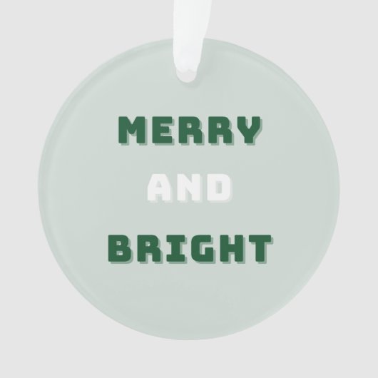 Vrolijk en helder, Groene Kerstmis, Vakantie Seizo Ornament (voorkant)