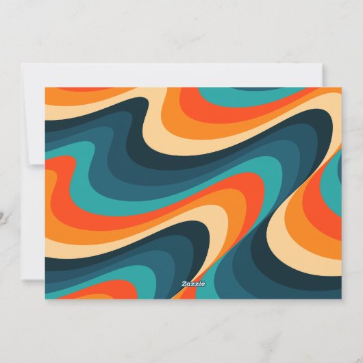 Vrolijk en helder Groovy Retro Foto Feestdagenkaart (Achterkant)