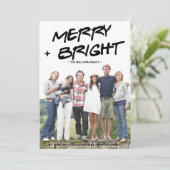 Vrolijk en helder hand geborstelde typografie Foto Feestdagenkaart (Staand voorkant)