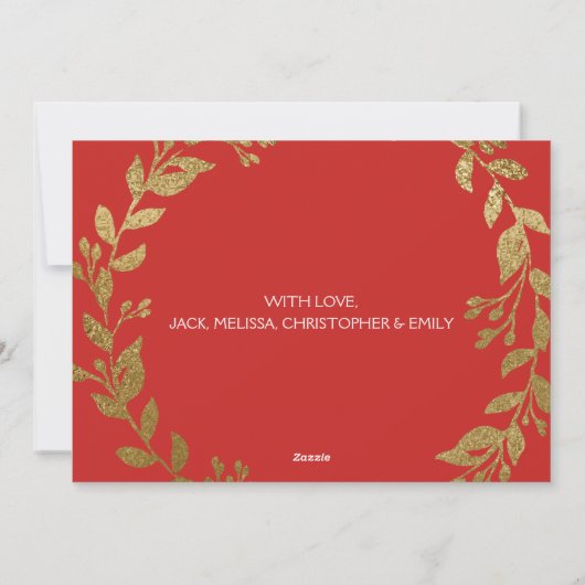 Vrolijk en helder handgeschreven script fotokaart feestdagenkaart (Achterkant)