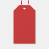 Vrolijk en helder, herten gouden glitter, kerst ro cadeaulabel (Achterkant)