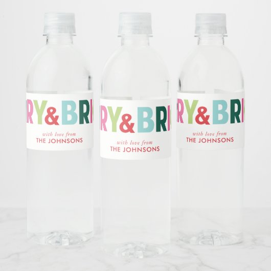 Vrolijk en helder Holiday Water Flessenetiket Waterfles Etiket (Flessen)