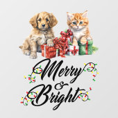 Vrolijk en helder huisdieren raamsticker (Vel)