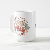 Vrolijk en helder: Kerst Drink Koffie Mok (Voorkant links)