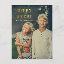 Vrolijk en helder Kerst familiekaart briefkaart