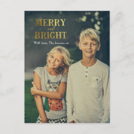 Vrolijk en helder Kerst familiekaart briefkaart