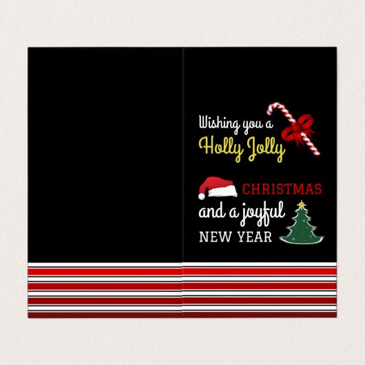 Vrolijk en helder, kerst Kaarten (Buitenkant ongevouwen)