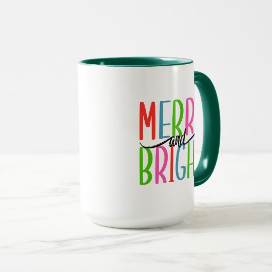 Vrolijk en helder - Kerst Mok (Voorkant rechts)