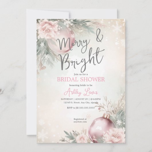 Vrolijk en helder kerst ornament vrijgezellenfeest kaart (Voorkant)