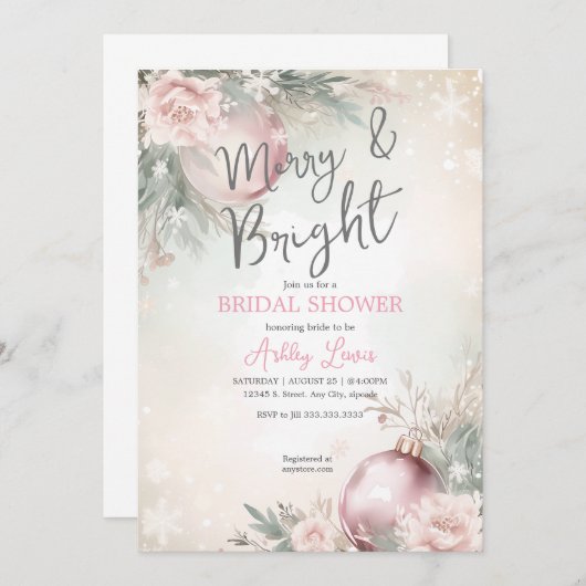 Vrolijk en helder kerst ornament vrijgezellenfeest kaart (Voorkant / Achterkant)