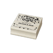 Vrolijk en helder, Kerst Paar Label Rubberstempel (Stempel)