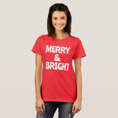 VROLIJK EN HELDER KERST ROOD T-shirt (Voorkant volledig)