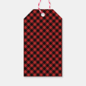 Vrolijk en helder kerst sneeuwvlok Buffel Plaid Cadeaulabel (Achterkant)