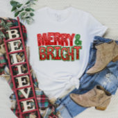 Vrolijk en helder Kerst T-shirt met Sparkle