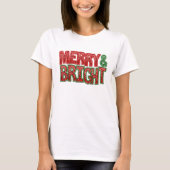 Vrolijk en helder Kerst T-shirt met Sparkle (Voorkant)