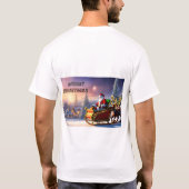 "Vrolijk en helder kerst T-shirt" T-shirt (Achterkant)