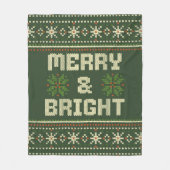 Vrolijk en helder kerst trui Nordic Knit Fleece Deken (Voorkant)
