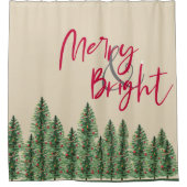 Vrolijk en helder kerstbomen kerstdecor douchegordijn (Voorkant)