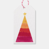 Vrolijk en helder kerstboom cadeaulabel (Voorkant)