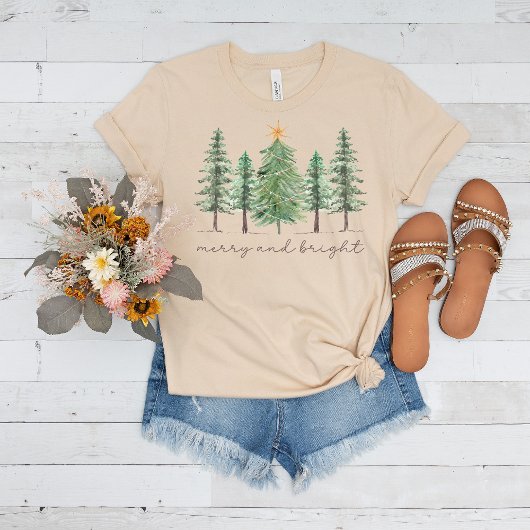 Vrolijk en helder kerstboom Shirt