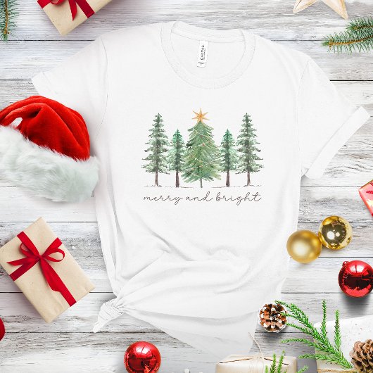 Vrolijk en helder kerstboom Shirt