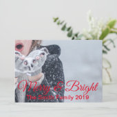 Vrolijk en helder kerstfeest aankondiging (Staand voorkant)