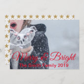 Vrolijk en helder kerstfeest aankondiging (Voorkant / Achterkant)