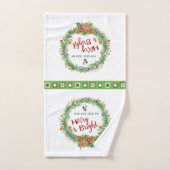 Vrolijk en helder kerstfeest bad handdoek (Handdoek)