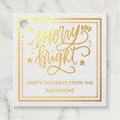 Vrolijk en helder kerstfeest bedankjes labels (Voorkant)