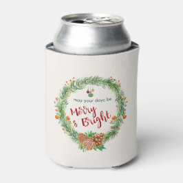 Vrolijk en helder kerstfeest blikjeskoeler