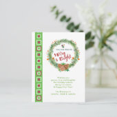 Vrolijk en helder kerstfeest briefkaart (Staand voorkant)