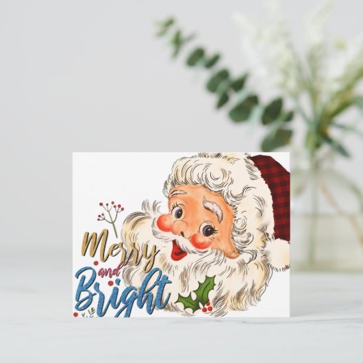 vrolijk en helder kerstfeest Briefkaart (Staand voorkant)
