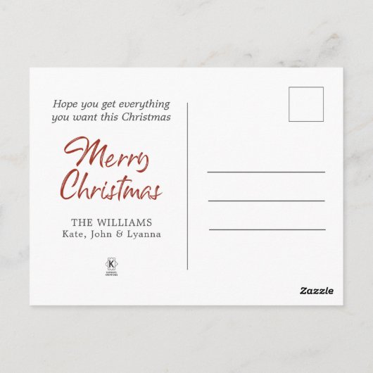  vrolijk en helder kerstfeest Briefkaart (Achterkant)