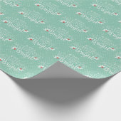 Vrolijk en helder kerstfeest cadeaupapier (Hoek)