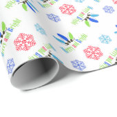 Vrolijk en helder kerstfeest cadeaupapier (Rol Hoek)