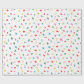 Vrolijk en helder kerstfeest cadeaupapier (Vlak)