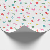 Vrolijk en helder kerstfeest cadeaupapier (Hoek)