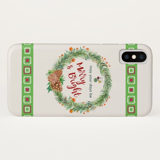 Vrolijk en helder kerstfeest Case-Mate iPhone case (Achterkant (horizontaal))