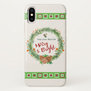 Vrolijk en helder kerstfeest Case-Mate iPhone case