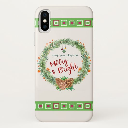 Vrolijk en helder kerstfeest Case-Mate iPhone case (Achterkant)