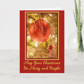 Vrolijk en helder kerstfeest feestdagen kaart (Voorkant)