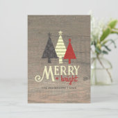 Vrolijk en helder kerstfeest feestdagenkaart (Staand voorkant)