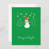 Vrolijk en helder kerstfeest feestdagenkaart (Voorkant / Achterkant)