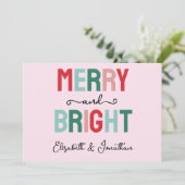 Vrolijk en helder kerstfeest feestdagenkaart (Staand voorkant)