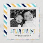 Vrolijk en helder kerstfeest feestdagenkaart (Voorkant / Achterkant)