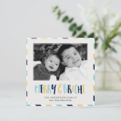 Vrolijk en helder kerstfeest feestdagenkaart (Staand voorkant)